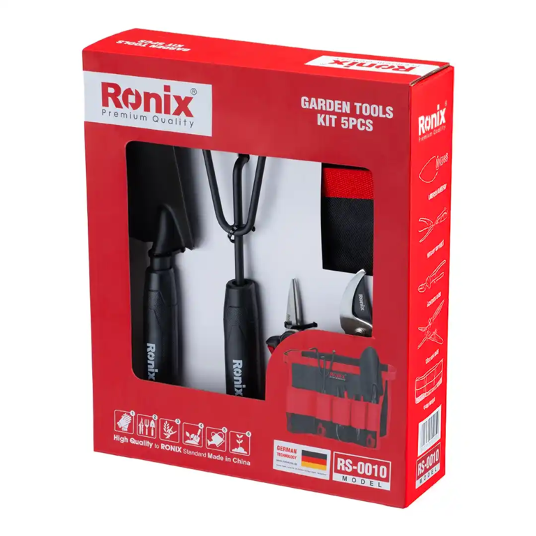 کیت ابزار باغبانی 5 پارچه با کیف کمری مدل RS-0010